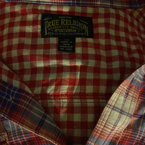 True religion comfortable flannel long sleeve - Picture 2 of 2
